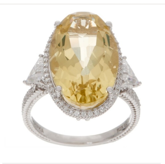 Judith Ripka Limon Canary Yellow Ring NWOT - Picture 3 of 7